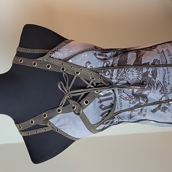 Salvage sexy Y2k lace up mini dress - Picture 3 of 8